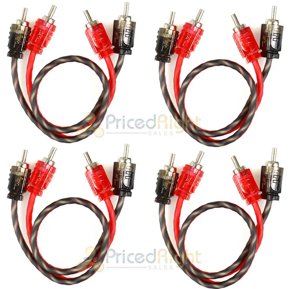 Ds18 Ultra Flex 1 Ft Rca Cables 2 Channel Competition Rated Audio Rca-1Ft 2 Pair 1