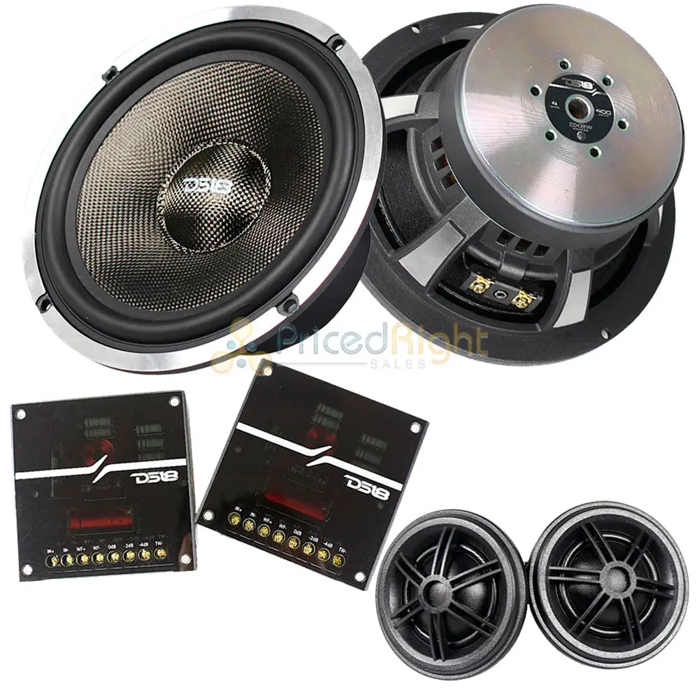 Ds18 6.5" 2 Way Component Speaker System 400 Watts Max Power 4 Ohm Deluxe Dx2 1