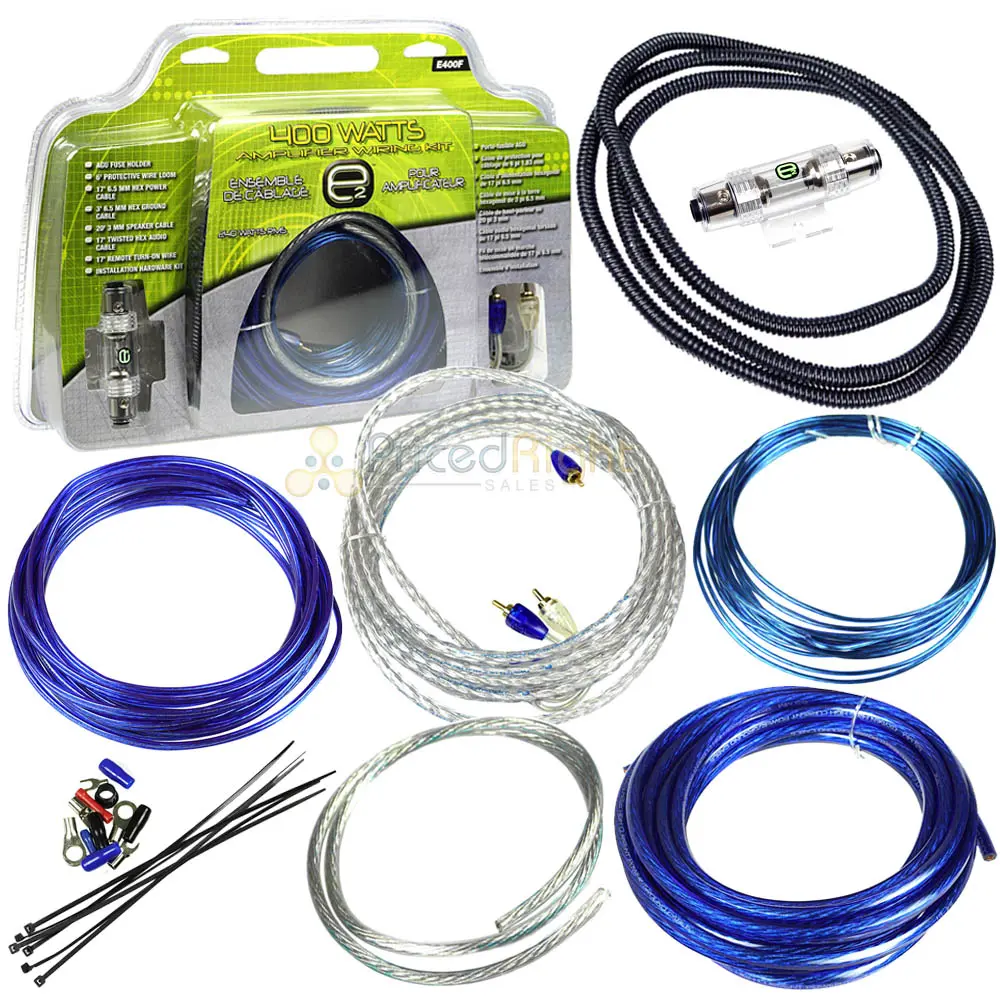 8 Gauge Amp Wiring Kit 400 Watts Ofc Copper Wire Car Audio Installation 1