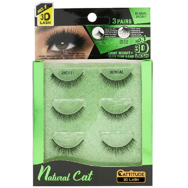 Ebin: Natural Cat 3D Lashes 3Pack 1