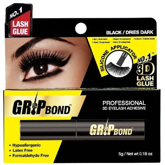 Ebin: Grip Bond Latex-Free Lash Adhesive-Black 1