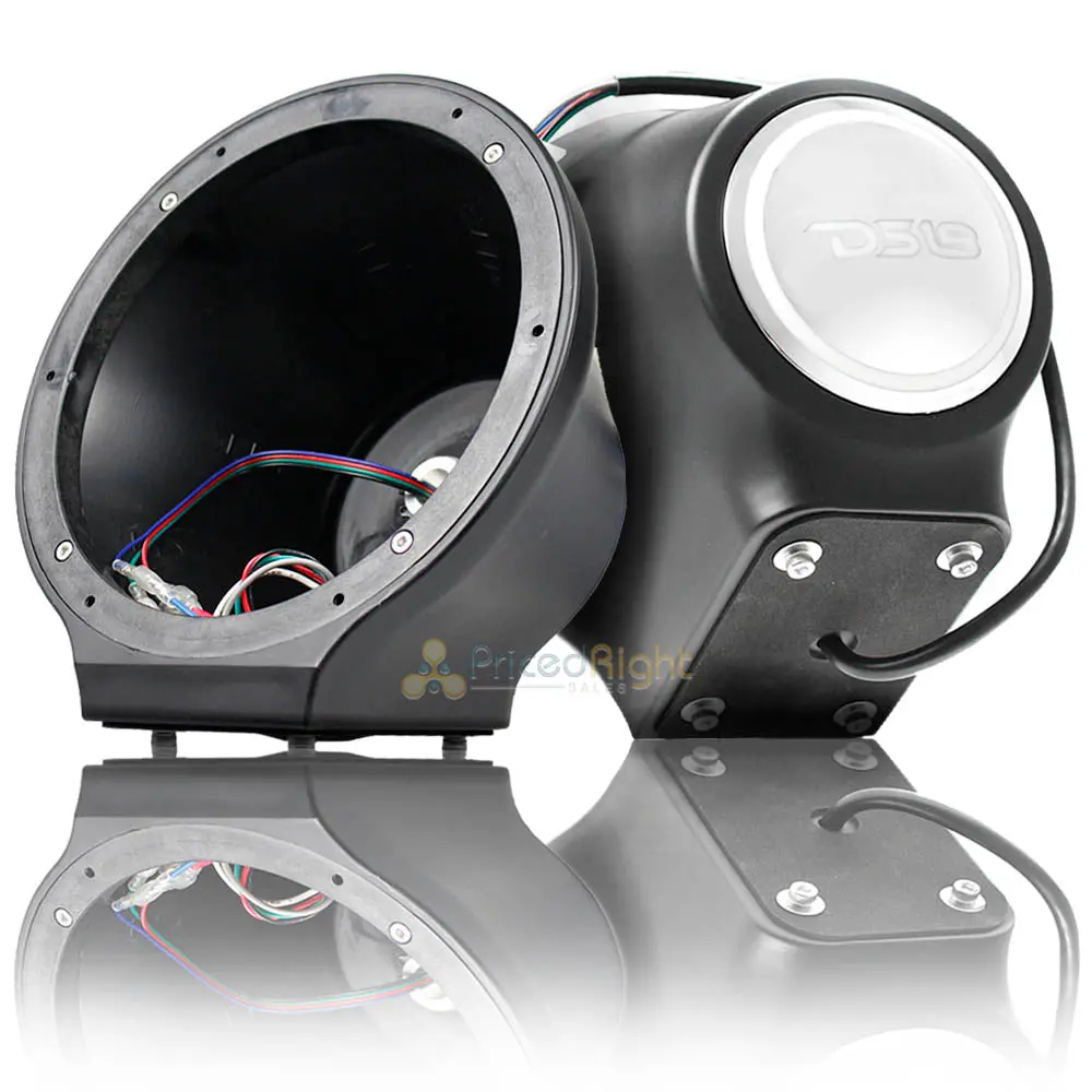 8" Speaker Marine Flat Mount Kick Panel Rgb Pod Jet Ski/Atv Ds18 Pair En-Js8/Bk 1