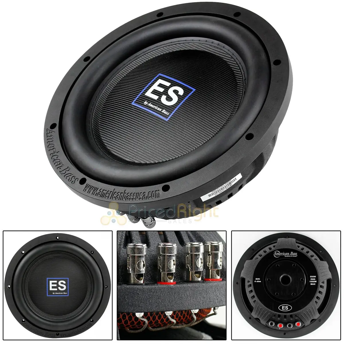 ﻿American Bass 10" Subwoofer Slim Shallow 1000W 4 Ohm Dvc Car Audio Es-1044 ﻿ 1