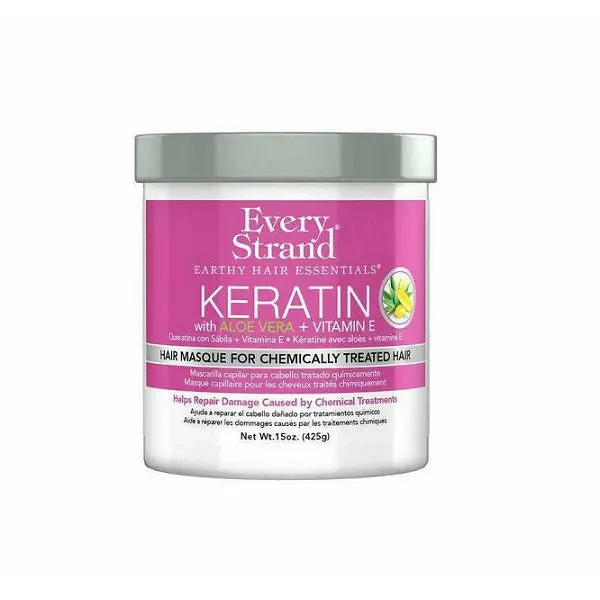 Every Strand: Keratin With Aloe Vera + Vitamin E Hair Masque For Chemically Treated Hair 15Oz 1