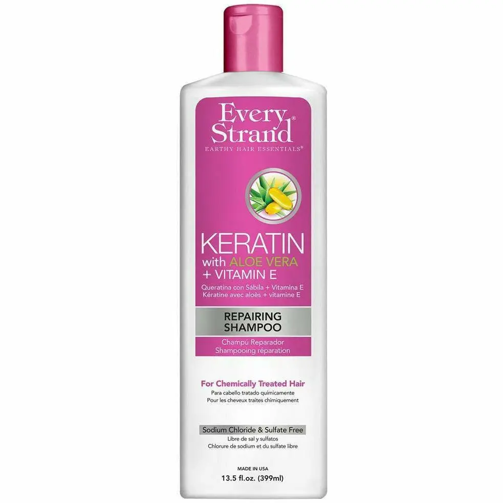 Every Strand: Keratin With Aloe Vera + Vitamin E Repairing Shampoo 13.5Oz 1