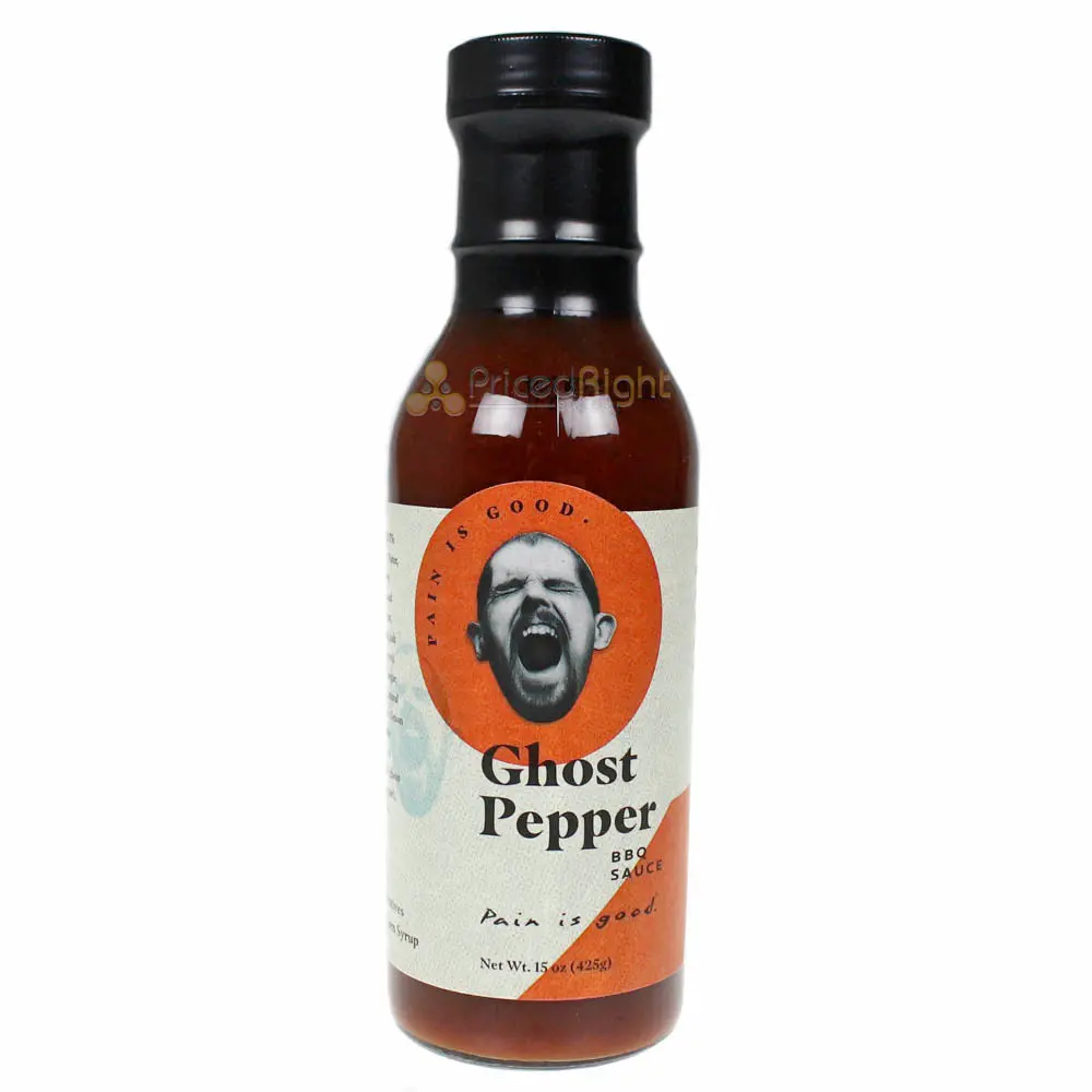 Pain Is Good Ghost Pepper Spicy Bbq Sauce All Natural Gluten-Free Vegan 15 Oz. 1