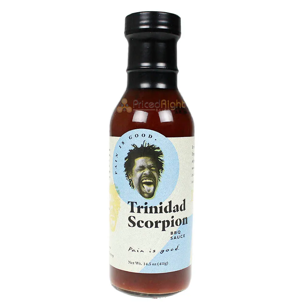 Pain Is Good Trinidad Scorpion Bbq Sauce All Natural Gluten-Free Vegan 14.5 Oz 1