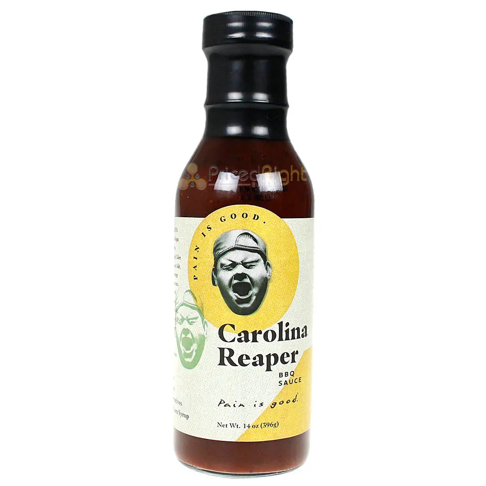 Pain Is Good Carolina Reaper Bbq Sauce All Natural Gluten-Free Vegan 14 Oz. 1