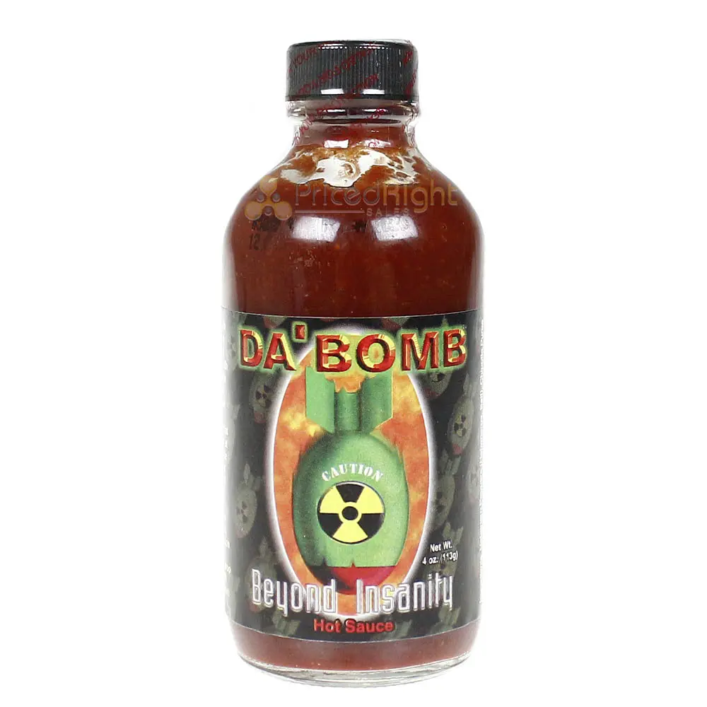 Da'bomb Beyond Insanity Hot Sauce 4 Oz. Extremely Hot 135,000 Scoville Units 1