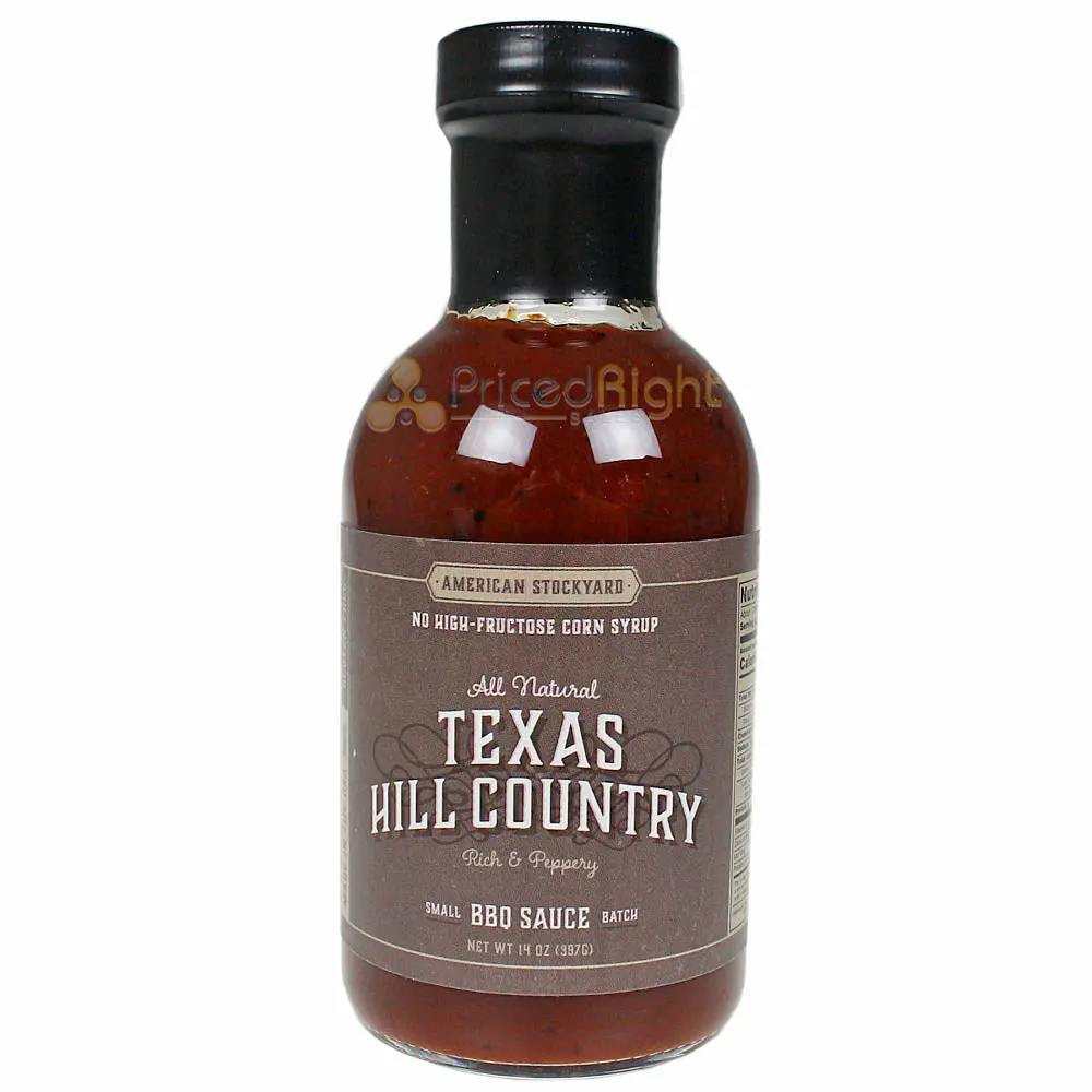 American Stockyard Texas Hill Country Bbq Sauce Rich & Peppery Gluten Free 14 Oz 1