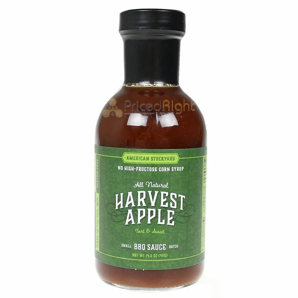 American Stockyard Harvest Apple Bbq Sauce Tart & Sweet Gluten Free 14.5 Oz. 1