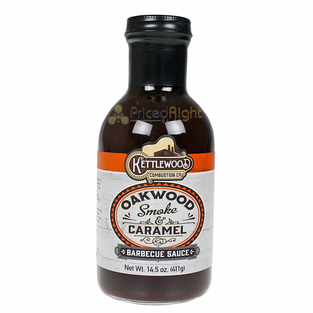 Kettlewood Oak Wood Smoke And Caramel Bbq Sauce All Natural Gluten Free 14.5 Oz. 1