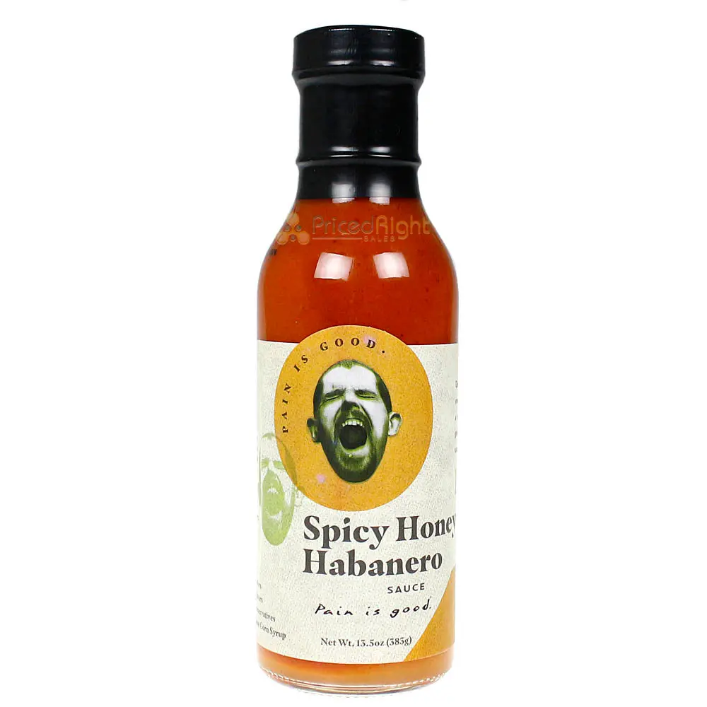 Pain Is Good Spicy Honey Habanero Super Hot Wing Sauce Kc Chief Approved 13.5 Oz 1