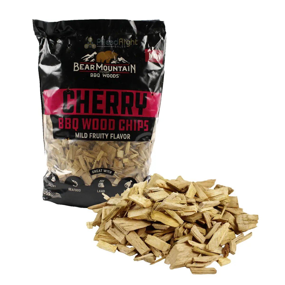 Bear Mountain Bbq Cherry All Natural Hardwood Chips Mild Fruity Smoky Flavor 1