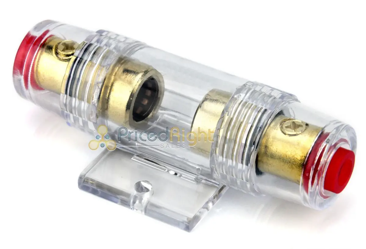 Xscorpion Fh48g Agu In Line Fuseholder 4/8 Gauge Gold Plated Connections 1