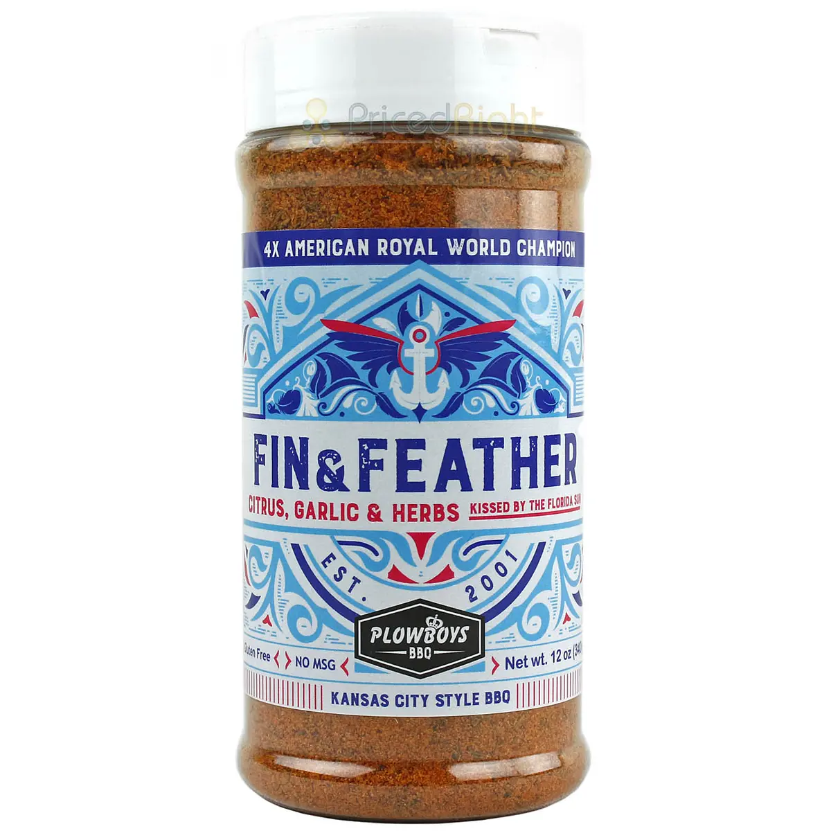 Plowboys Bbq Fin And Feather Seafood & Poultry Rub 12 Oz Award Winning Recipe 1