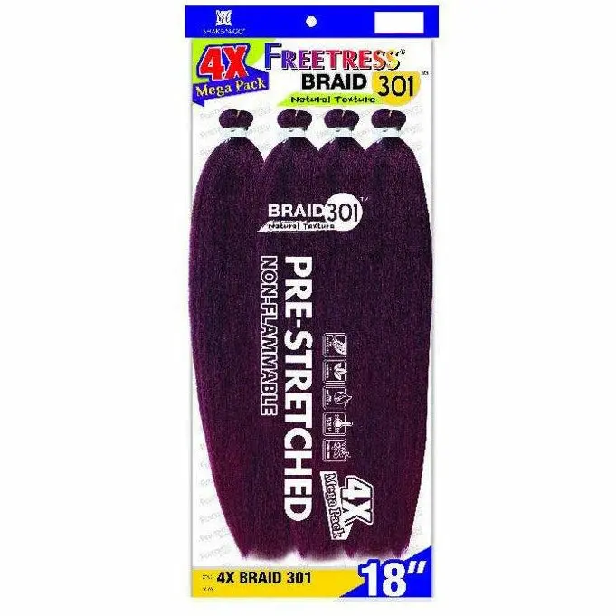 Freetress: 4X Braid 301 18" Pre-Streched Braiding Hair 1