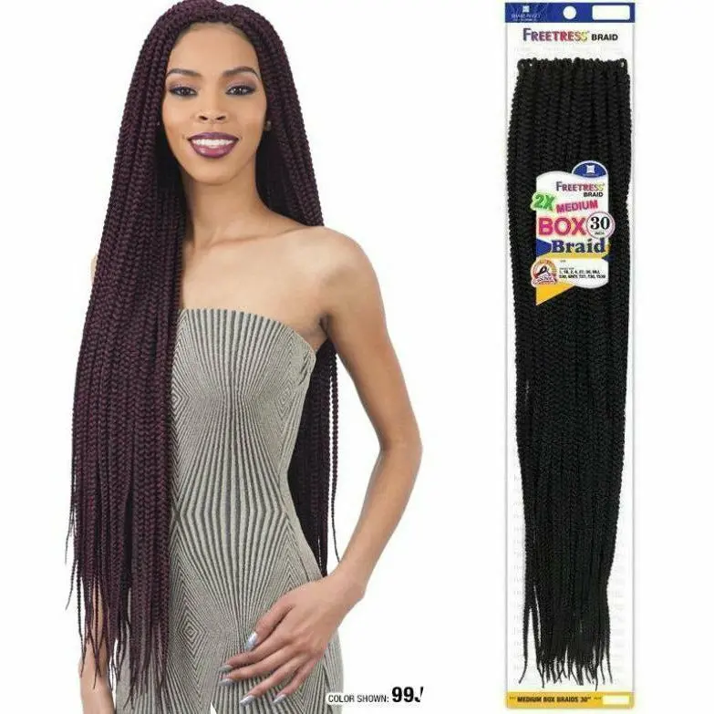 Freetress: 2X Medium Box Braid 30" Crochet Braids 1