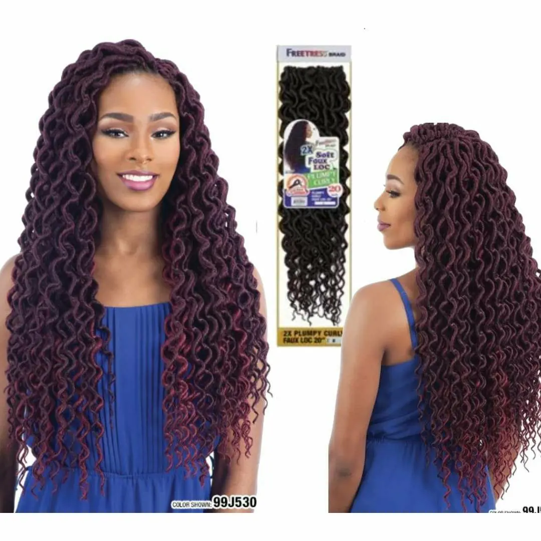 Freetress: 2X Plumpy Curly Faux Loc 20" Crochet Braids 1