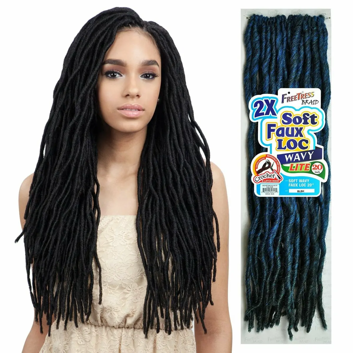Freetress: 2X Soft Wavy Faux Loc 20" Crochet Braids 1