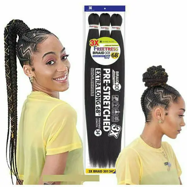 Freetress: 3X Braid 301 28'' Pre-Stretched Braiding Hair 1