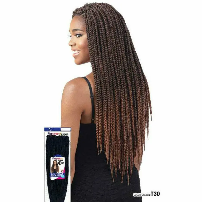 Freetress: 3X Individual Box Braid 22" Crochet Braids - Final Sale 1