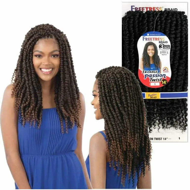 Freetress: 3X Large Passion Twist 14'' Crochet Braids 1