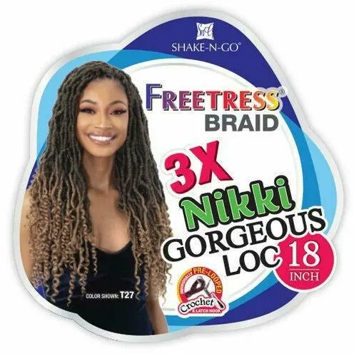 Freetress: 3X Nikki Gorgeous Loc 18" Crochet Braids 1