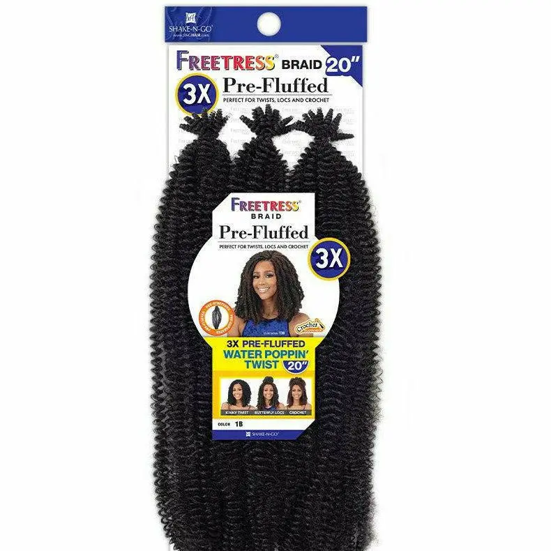 Freetress: 3X Pre-Fluffed Water Poppin' Twist 20'' 1