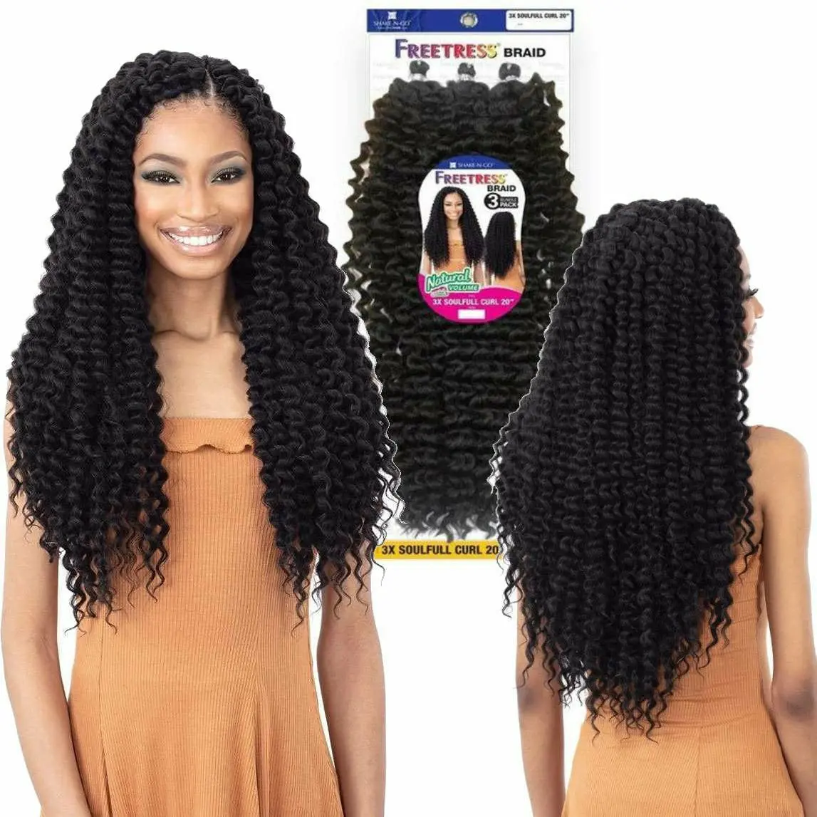 Freetress: 3X Soulfull 20" Crochet Braids - Final Sale 1