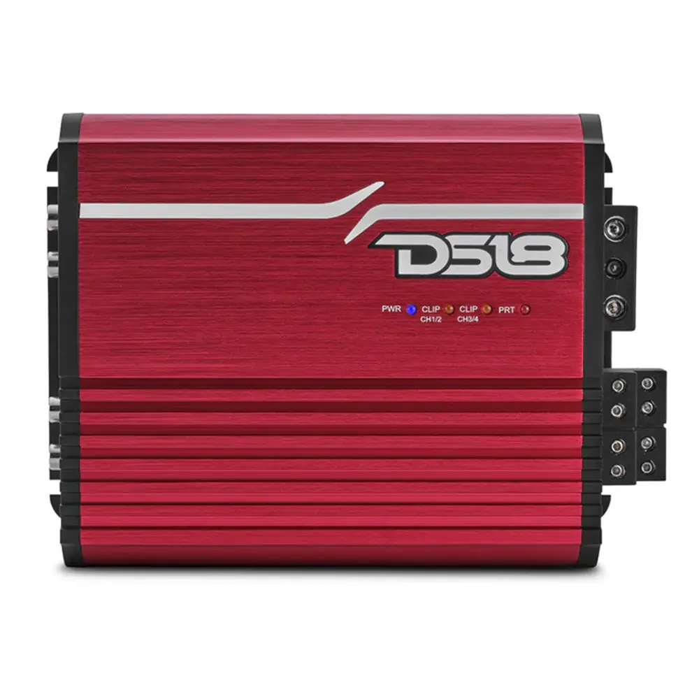 Ds18 Frp Compact 4 Channel Class D Amplifier Red 1200W Rms Frp-1.2K4/Rd 1