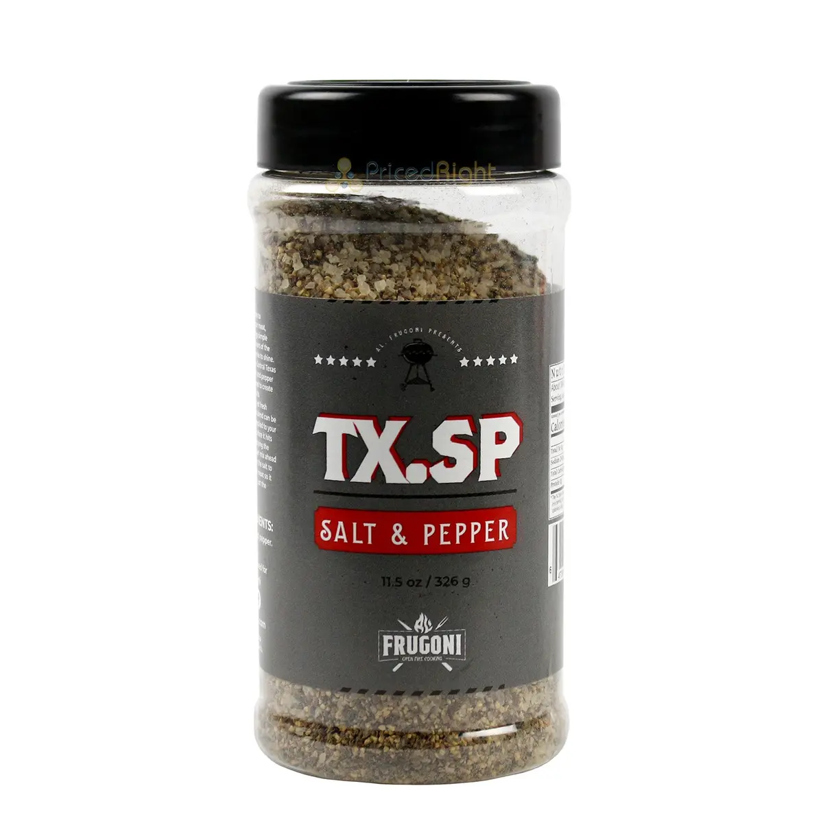 Frugoni Texas Salt & Pepper The Perfect Simple Blend Of Sea Salt & Pepper 11 Oz 1