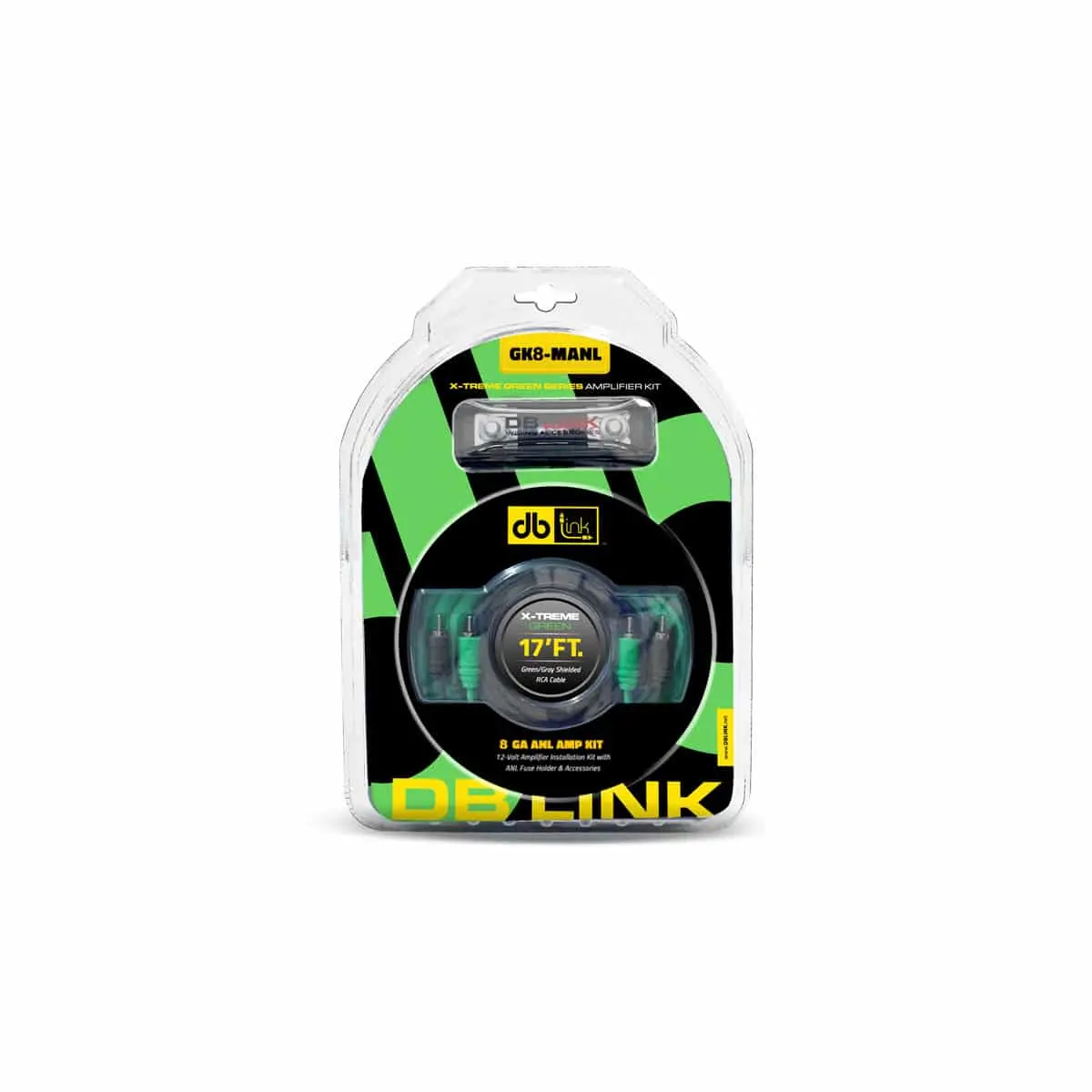 Db Link X-Treme Green 8 Ga. Miniature Anl Amplifier Installation Kit Gk8-Manl 1