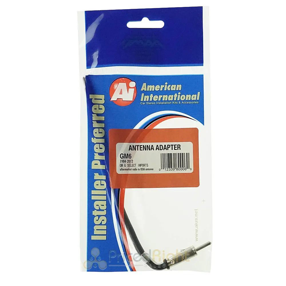 Barbless Antenna Adaptor Fits 1984-2013 Gm And Select Imports Baa4b Gm-A16 1