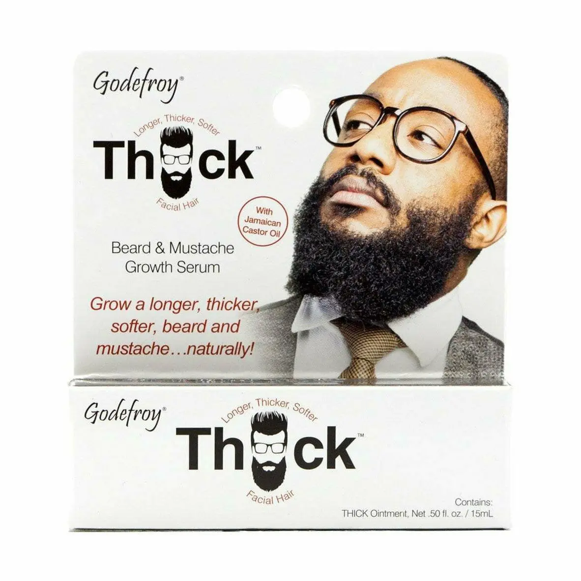 Godefroy: Thick Beard & Mustache Growth Serum .5Oz 1