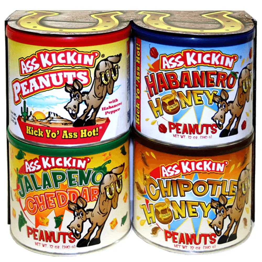 Ass Kickin' Peanuts Variety Four Pack 12 Oz Gift Set Gs6064pk 1