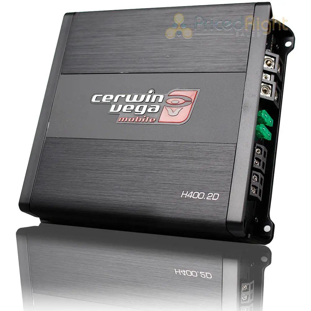 400 Watt 2 Channel Amp Digital Max Hed Series Car Audio Bass Cerwin Vega H400.2D 1