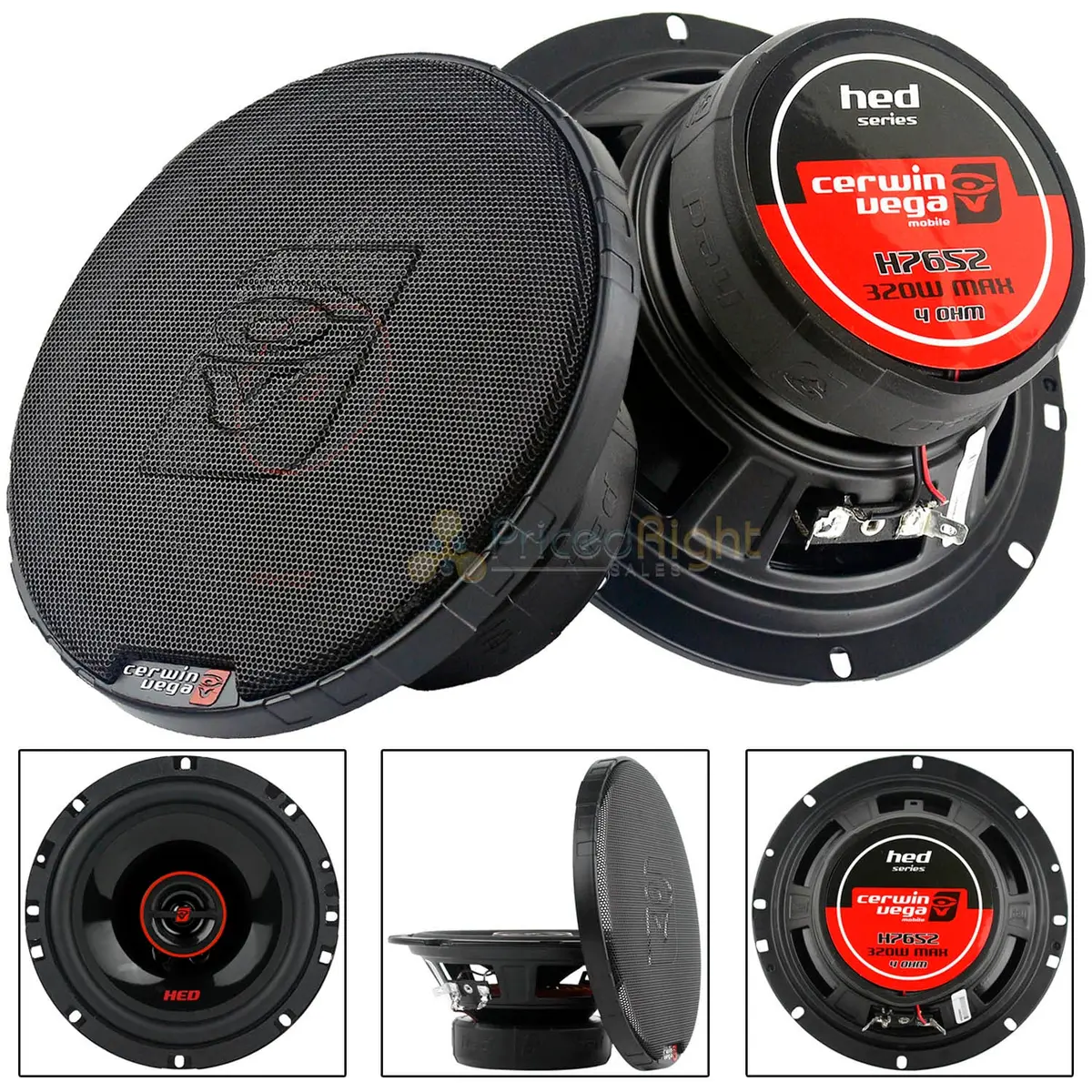 Cewin Vega 6.5" 2-Way Coaxial Speaker System 320 Watts Max Hed Series Cer-H7652 1