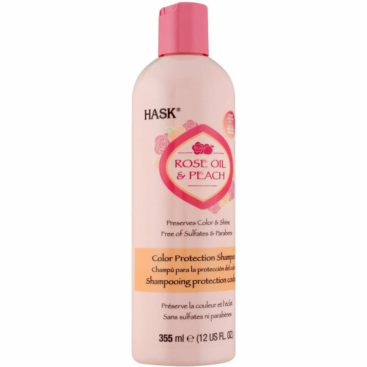 Hask: Rose Oil & Peach Color Protection Shampoo 12Oz 1