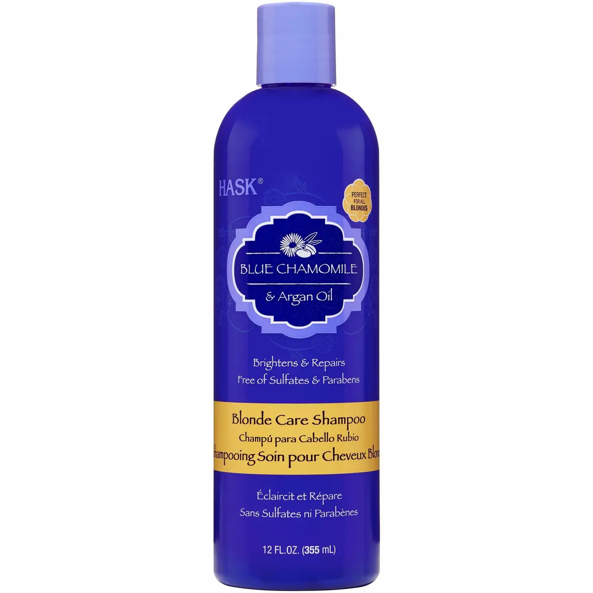 Hask: Blue Chamomile & Argan Oil Blonde Care Shampoo 12Oz 1