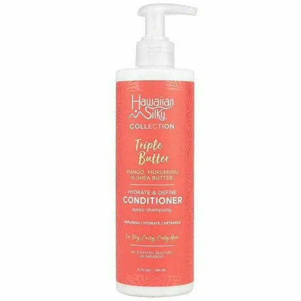Hawaiian Silky: Triple Butter Hydrate & Define Conditioner 12Oz 1