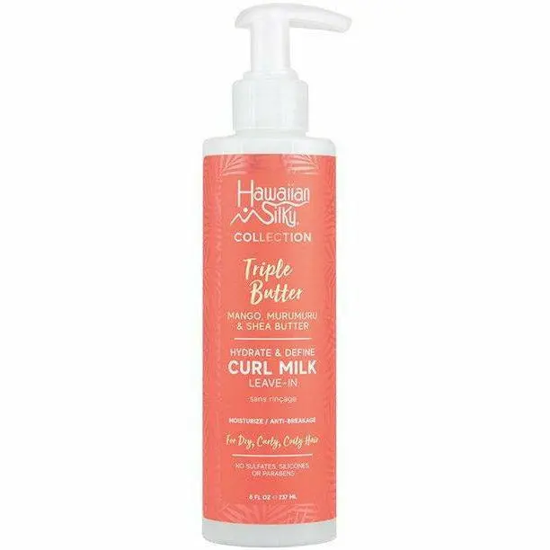 Hawaiian Silky: Triple Butter Hydrate & Define Curl Milk Leave-In 8Oz 1