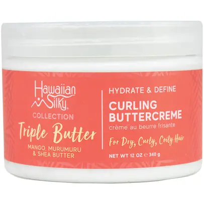 Hawaiian Silky: Triple Butter Hydrate & Define Curling Buttercreme 12Oz 1