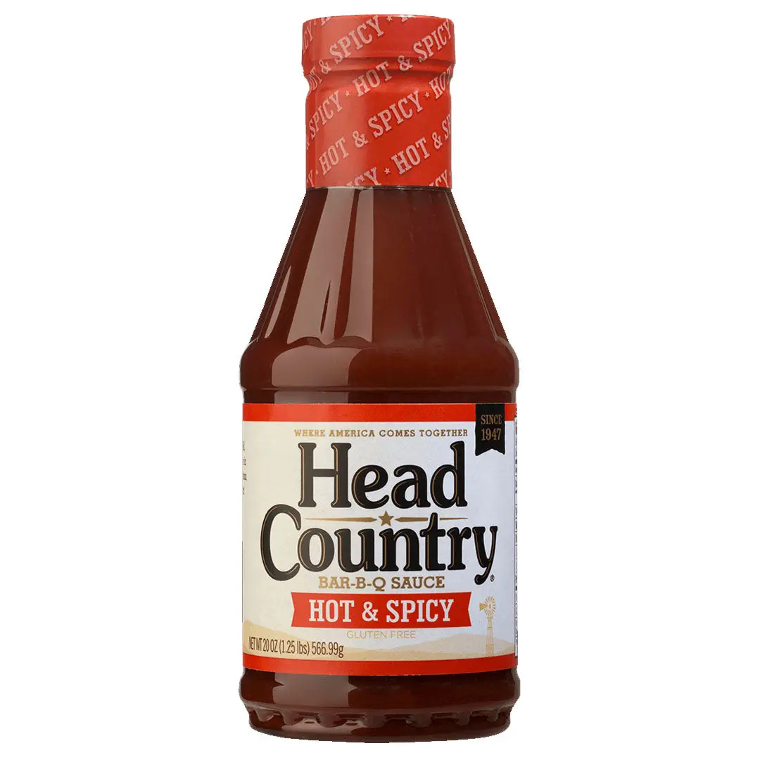 Head Country Hot & Spicy Bbq Sauce Heat With A Tangy Edge 20 Oz Bottle 1