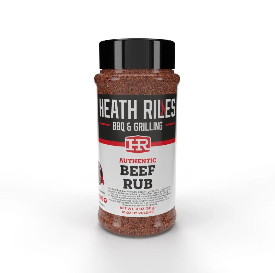 Heath Riles Authentic Beef Rub 16 Oz Bottle Salt Pepper Garlic Blend 14951 1