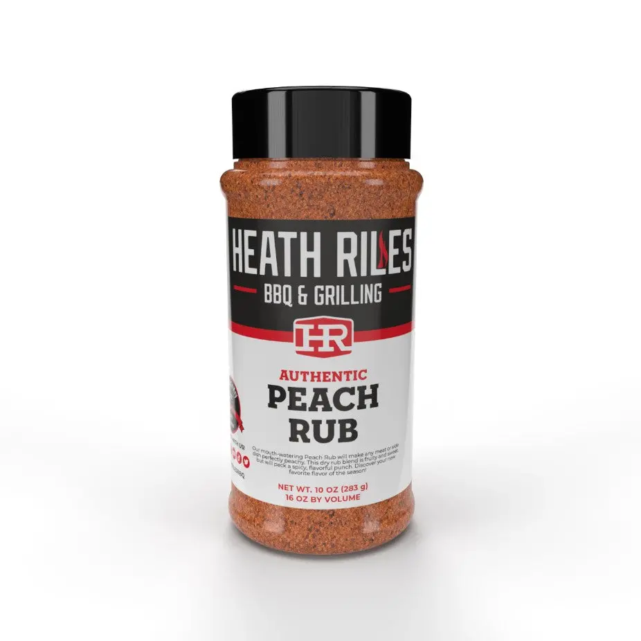 Heath Riles Authentic Peach Rub 16 Oz Bottle Award Winning Sweet Heat 14920 1