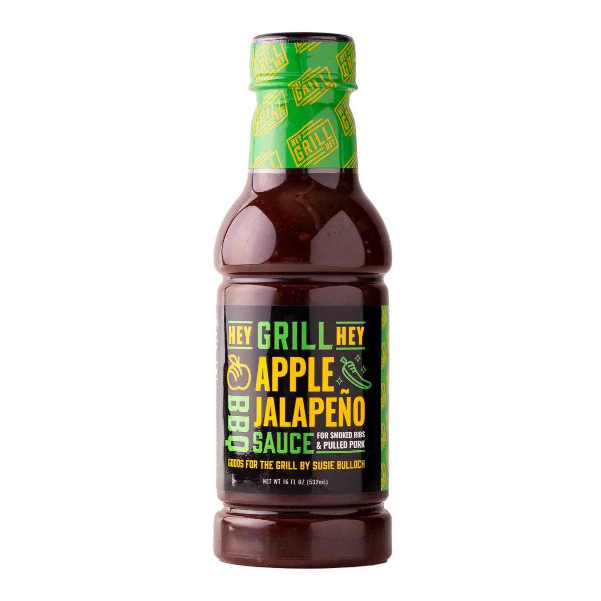 Hey Grill Hey Apple Jalapeno Bbq Sauce Sweet And Spicy 16 Oz Bottle 1