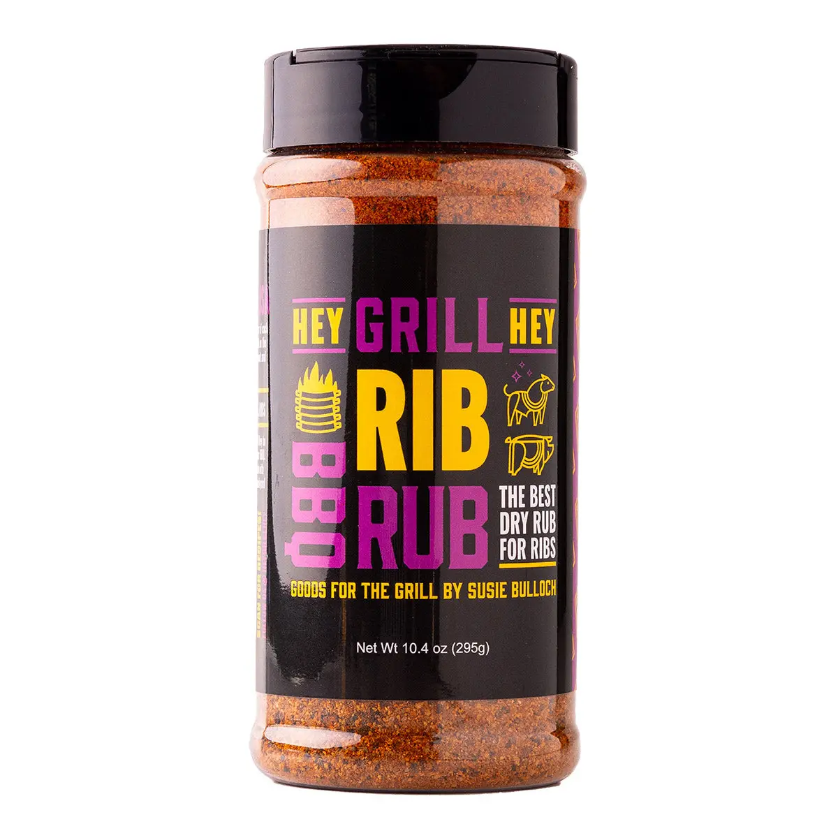 Hey Grill Hey Rib Rub 10.4 Oz Bbq Msg-Free Brown Sugar Paprika Onion Garlic 1