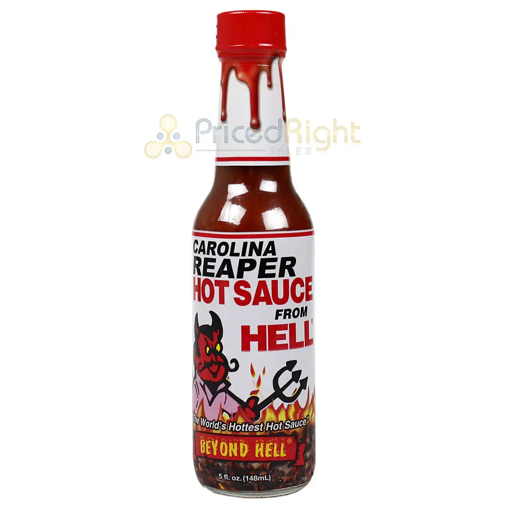 Carolina Reaper Hot Sauce From Hell 5 Oz Bottle Beyond Hell Extreme Hot Hh421 1