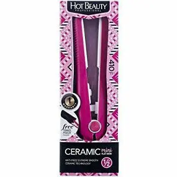 Hot Beauty: Ceramic Mini Flat Iron 1/2" 1